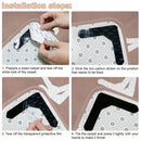4/8pcs Alfombra Duradera con Pegatinas de Alfombra, Almohadilla Antideslizante Anti-perforación, Cinta de Alfombra Lavable para Pisos de Madera, Pisos de Azulejos, Decoración del Hogar, Decoración de Habitaciones