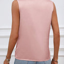 Clasi Blusa De Saten Sin Mangas Con Decoracion Bordada Floral