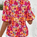 VCAY Camisa De Manga Corta Con Estampado Floral Para Mujer