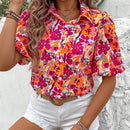 VCAY Camisa De Manga Corta Con Estampado Floral Para Mujer