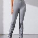 Tall Pantalones Ajustados Con Diseno Plisado Y Con Abertura De Color Liso Para Mujer
