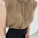 DAZY Camisa Elegante De Mujer Sin Mangas Con Corbata.