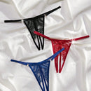 Classic Sexy 3 Piezas Tanga Sexy De Encaje Con Entrepierna Abierta