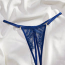 Classic Sexy 3 Piezas Tanga Sexy De Encaje Con Entrepierna Abierta