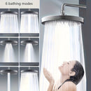 1 pza. Cabezal de ducha de alta presión ajustable, rociador superior de 6 velocidades, cabezal de ducha de mano individual presurizado, rociador de lluvia, accesorios de baño
