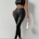 Essnce Pantalones Largos Ajustados Con Cintura Elastica Para Mujer