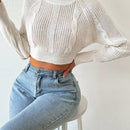 Frenchy Sueter Corto Raglan De Manga Larga