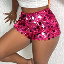 Slayr Shorts De Lentejuelas Rosadas Para Mujer