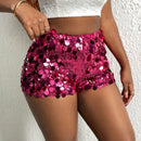 Slayr Shorts De Lentejuelas Rosadas Para Mujer