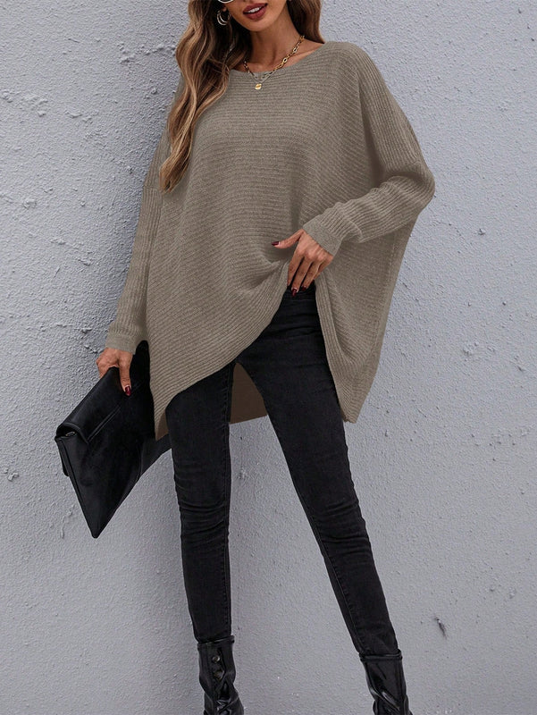 Essnce Sueter Con Mangas De Murcielago De Color Solido