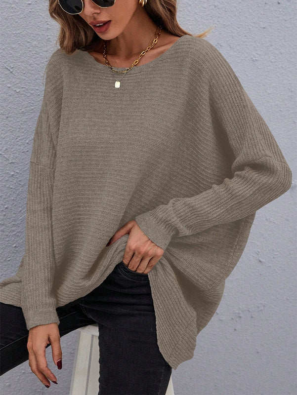 Essnce Sueter Con Mangas De Murcielago De Color Solido