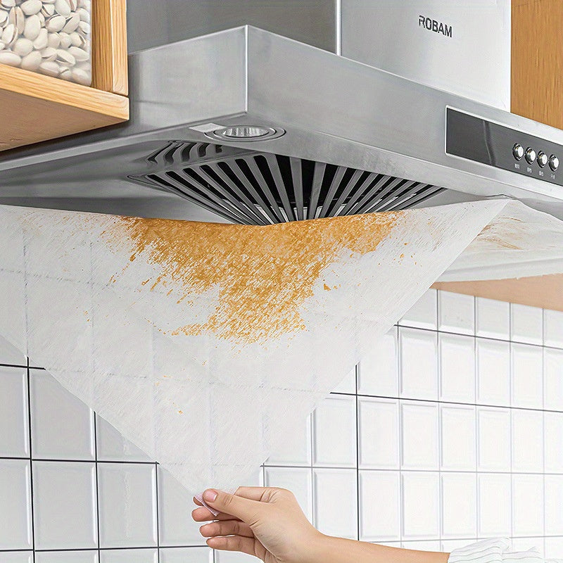 1 Rodillo de filtro de aceite de cocina - Tela no tejida resistente a altas temperaturas Cubierta de humo y polvo para campana extractora, no requiere batería