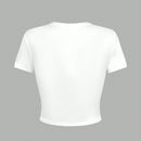 Camiseta De Manga Corta Con Patron De Estrella Para Mujer