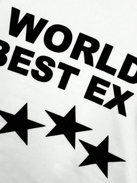 Camiseta De Manga Corta Con Patron De Estrella Para Mujer
