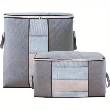 Bolsa De Almacenamiento De Edredón De Gran Capacidad, Bolsas De Almacenamiento De Ropa Plegables, Bolsas Organizadoras Con Cremallera Para Mantas En El Hogar, Organizador De Armario, Contenedores De Almacenamiento Debajo De La Cama, Cajas De Almacenamien