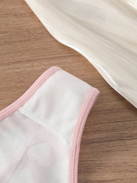 Tanga De Mujer Con Patron De Amor Y Letras En Tela De Red, Paquete De 3 Unidades