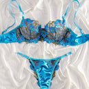 Conjunto De Lenceria Para Mujer Con Encaje Y Bordado De Parche
