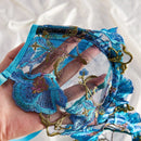 Conjunto De Lenceria Para Mujer Con Encaje Y Bordado De Parche