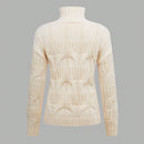EZwear Sueter De Color Liso Con Cuello Alto Para Mujer