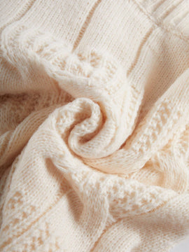 EZwear Sueter De Color Liso Con Cuello Alto Para Mujer