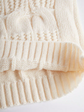 EZwear Sueter De Color Liso Con Cuello Alto Para Mujer