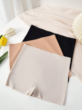 Conjunto De 3 Piezas De Pantalones Cortos De Seguridad Solidos Para Mujer