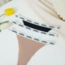 Ropa Interior De Tanga Con Correa Con Estampado De Letras De 3 Piezas Para Mujer