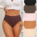 Finetoo set de 5 calzoncillos de mujer de unicolor, comodos y sin costuras