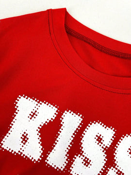Camiseta De Manga Corta Con Eslogan Impreso