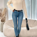 LUNE Jersey De Mujer Cuello Alto De Hombro Caido Color Solido