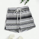 WYWH Pantalones Cortos De Punto Con Estampado Geometrico Para Mujer
