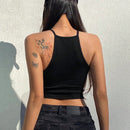 DAZY Top Halter De Color Liso