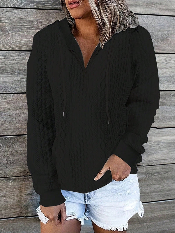 Lune sudadera con capucha texturizada para mujer
