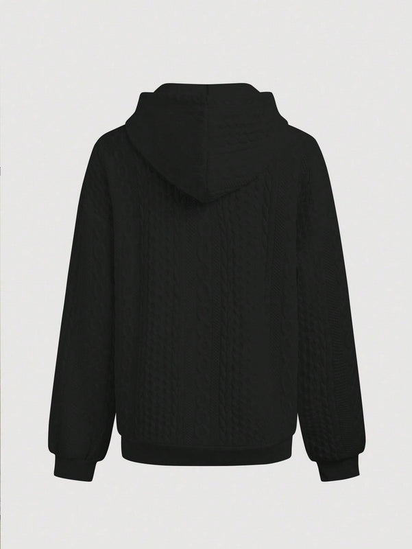 Lune sudadera con capucha texturizada para mujer