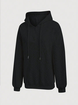 Lune sudadera con capucha texturizada para mujer