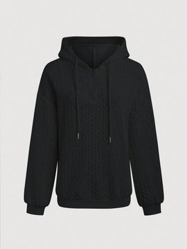 Lune sudadera con capucha texturizada para mujer