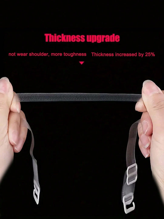 2 piezas Brasier 37cm invisible transparente suave gel tirantes para de mujeres verano