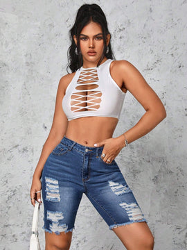 SXY Shorts Vaqueros Slim Lavados