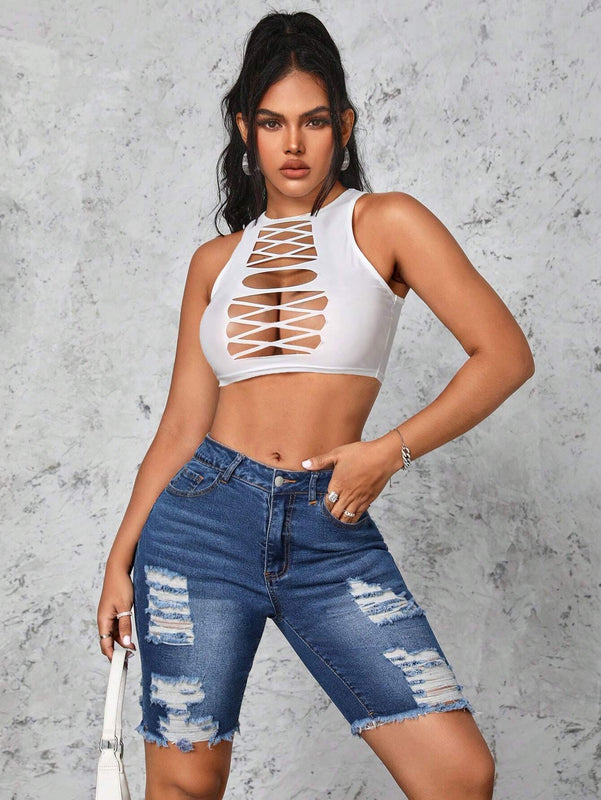 SXY Shorts Vaqueros Slim Lavados