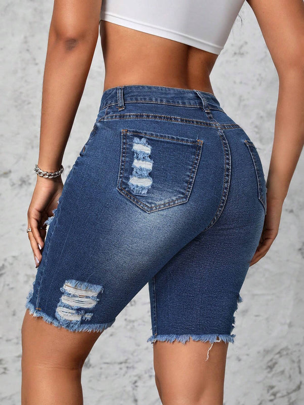 SXY Shorts Vaqueros Slim Lavados