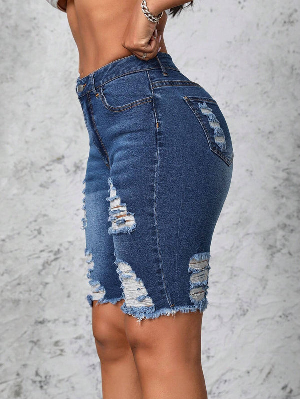 SXY Shorts Vaqueros Slim Lavados