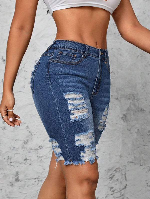 SXY Shorts Vaqueros Slim Lavados