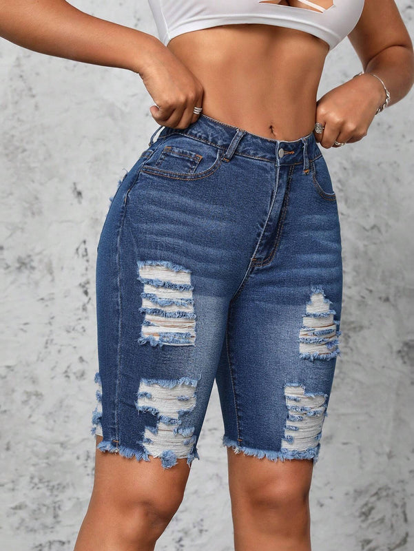 SXY Shorts Vaqueros Slim Lavados