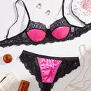 Conjunto De Lenceria Para Mujer Con Encaje De Parches (edicion Del Dia De San Valentin)