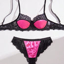 Conjunto De Lenceria Para Mujer Con Encaje De Parches (edicion Del Dia De San Valentin)