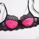 Conjunto De Lenceria Para Mujer Con Encaje De Parches (edicion Del Dia De San Valentin)