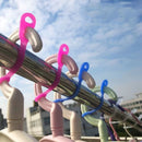 10 Piezas, Ganchos Para Perchas, Hebilla A Prueba De Viento Para Fijar Perchas, Indispensable Arreglaperchas Para El Hogar Ideal Para Cuarto De Lavado, Balcón O Patio, Organizador De Almacenamiento Doméstico