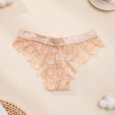 Panties sexy T-Back de mujer con Encaje triangulo y lazo en la parte delantera, transpirable sin huellas