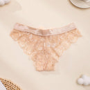 Panties sexy T-Back de mujer con Encaje triangulo y lazo en la parte delantera, transpirable sin huellas