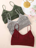 Conjunto de 3 sostenes para mujeres con diseno hermoso en la espalda para uso diario y casual